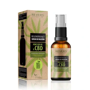 Regenerační CBD sérum na vlasy s konopným olejem – proti krepatění  50ml Revers