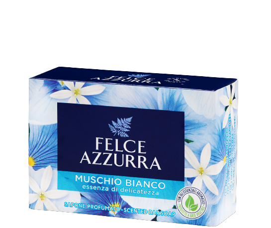 Felce Azzurra Muschio Bianco-toaletní mýdlo 100g